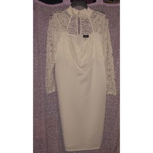 White semi-formal dress. Plus size